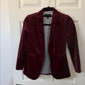 J. Crew Women's Velvet Blazer in Deep Wine